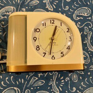 Westclox Big Ben Moon Beam Alarm Clock Yellow 43000 Retro Vintage Style 50s